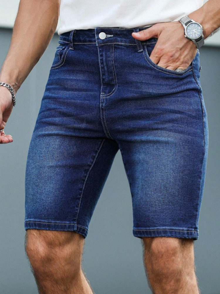 Levis Jeans 501 - شورت جينز رجالي ضيق مستقيم مغسول،
