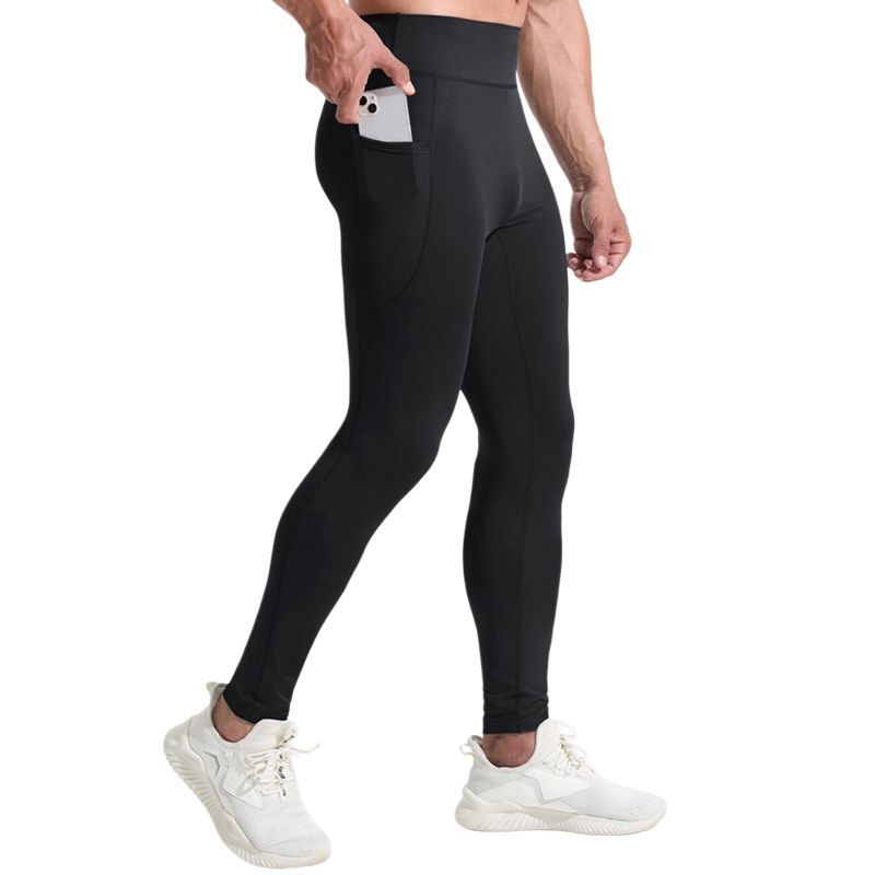 Compression Long Pant - بنطلون رجالي طويل ضيق بخصر مرتفع،