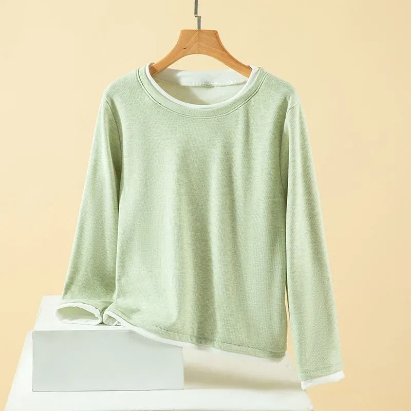 Undershirt Crew Neck - بلوزة حرارية نسائية مقاس كبير بتصميم