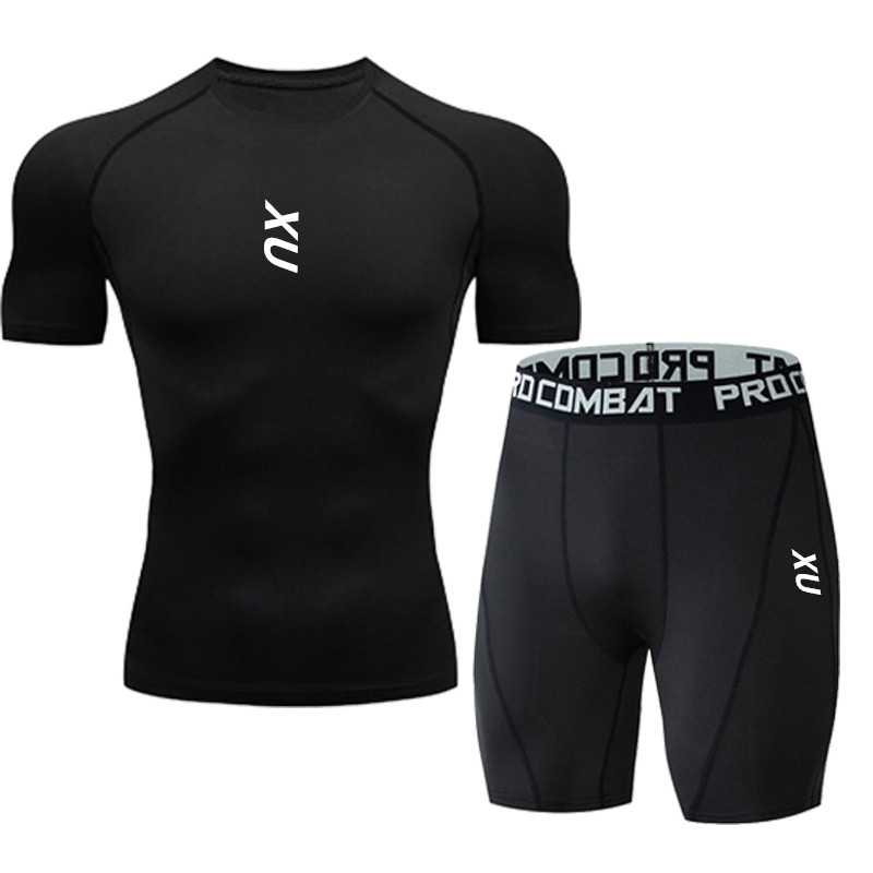 T Shirt Tight Fit - قميص رياضي جديد للرجال بأكمام قصيرة،