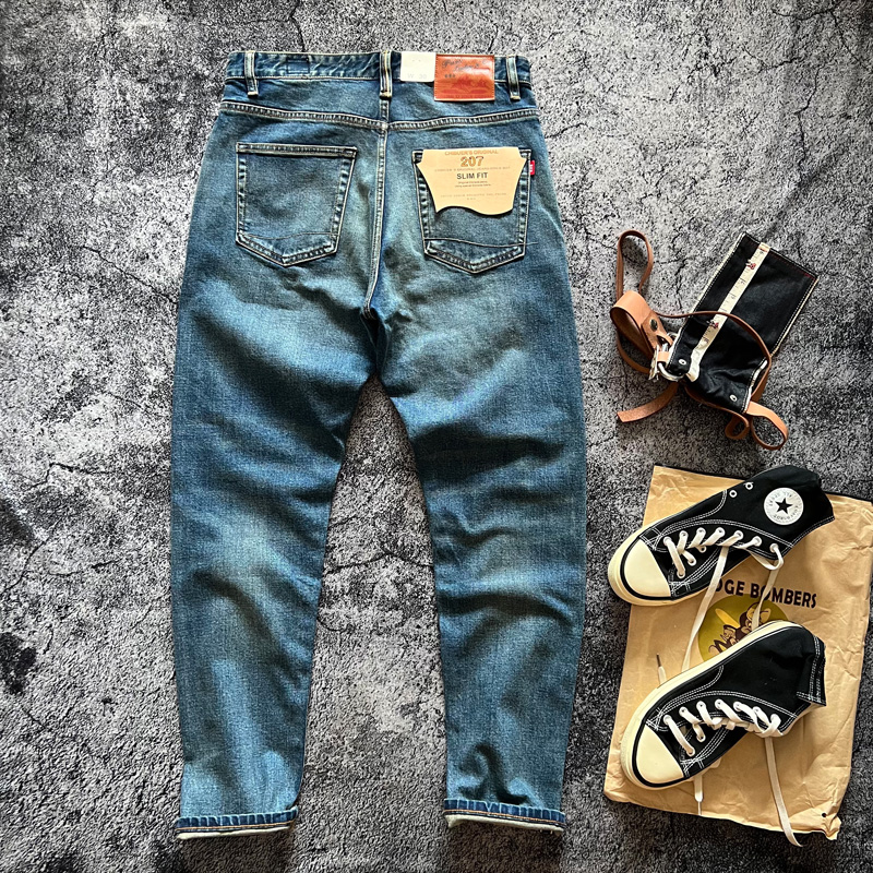 Levis Jeans 501 - 14OZ الأذن الحمراء الأمريكية الكلاسيكية تناسب